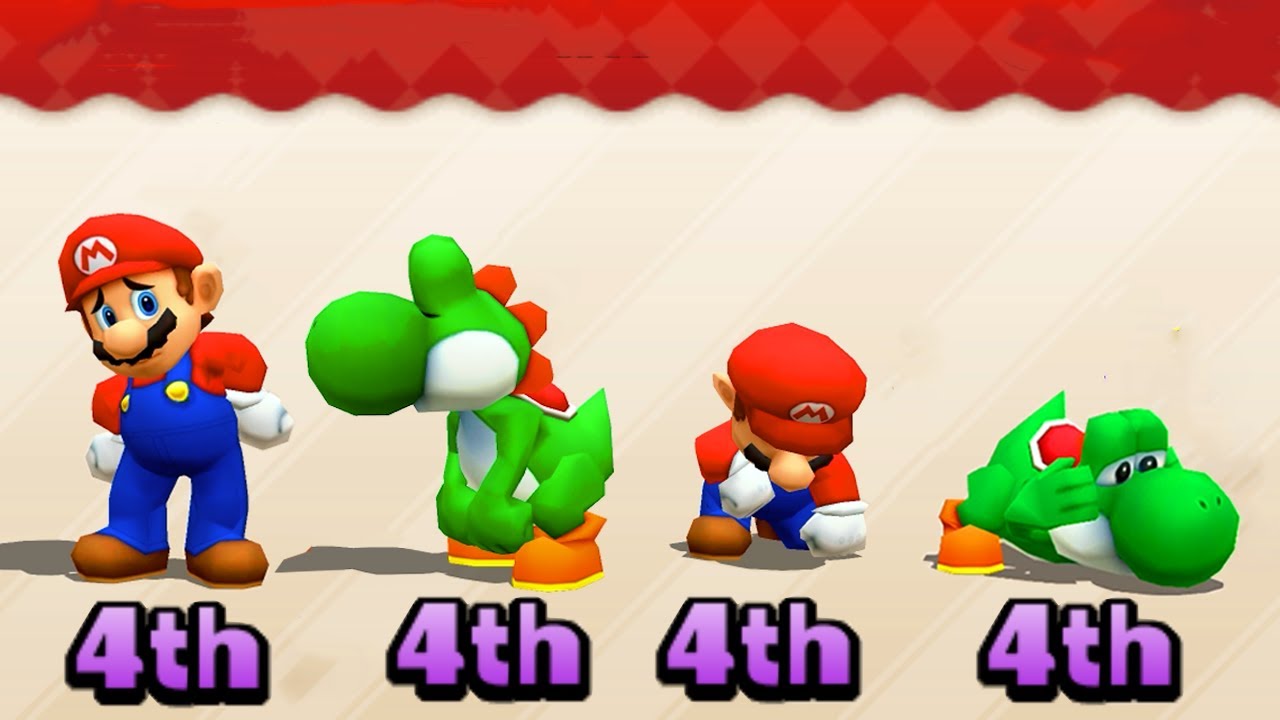 Mario Party The Top 100 - The Bad Day of Mario and Yoshi vs All Friends