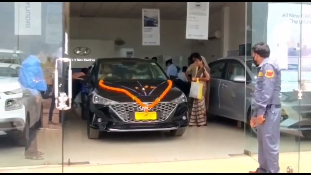 takeing delivery new hyundai verna2021 top model