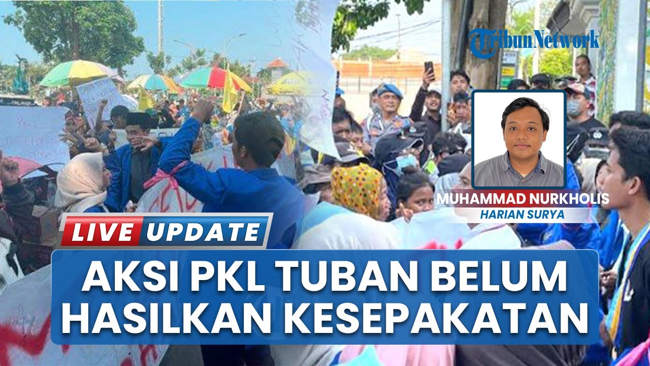 Pedagang Ancam Kembali Berjualan di Alun-alun, Buntut Demo PKL Tuban Belum Dapat Hasil Kesepakatan