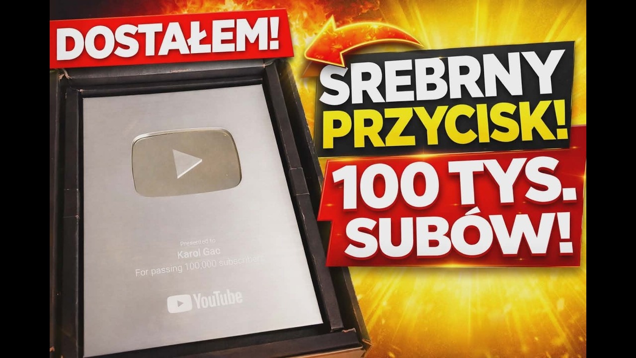 SREBRNY PRZYCISK YOUTUBE! CO ZAWIERA PRZESYŁKA?