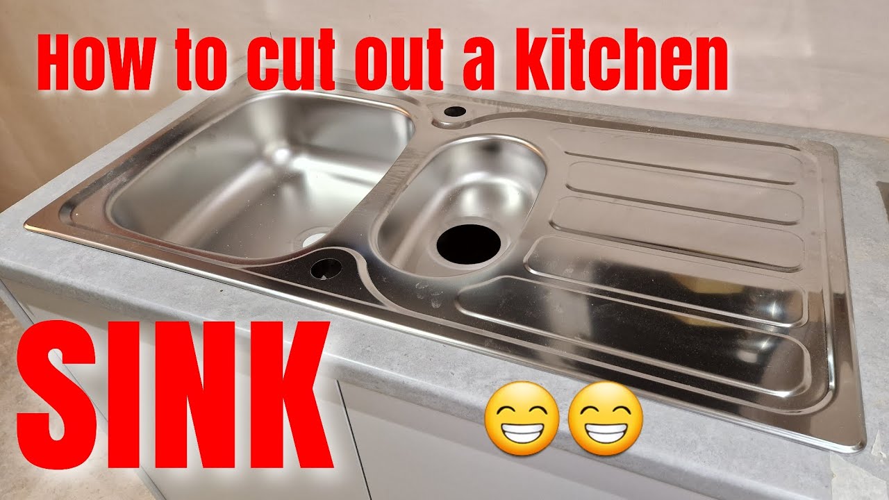 Step by step guide to cutting out a kitchen sink easily.
