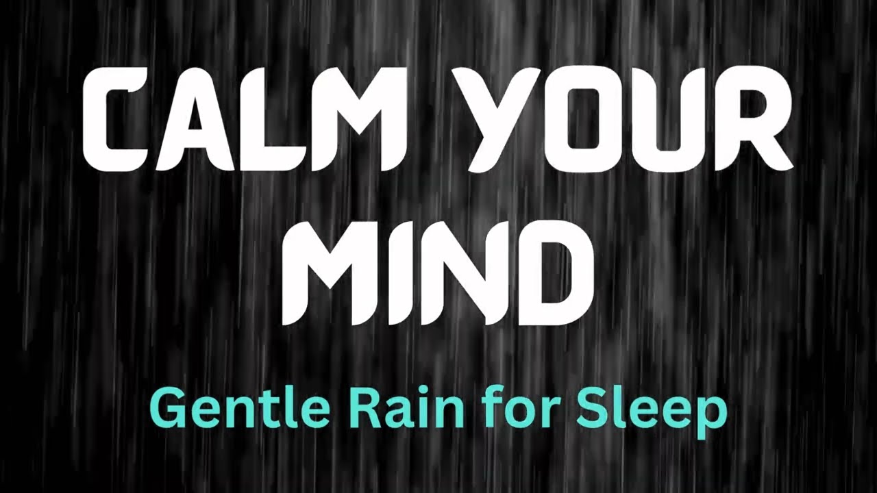 Anxiety Before Bed Gentle Rain Sounds for Sleep 🌧️  Deep Relaxation Black Screen (8 Hours)