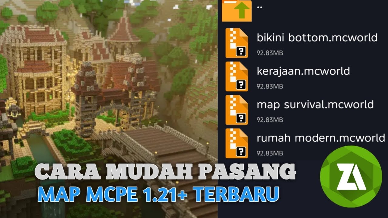 CARA MUDAH PASANG MAP MCPE 1.21 TERBARU 2025 UPDATE || MUDAH