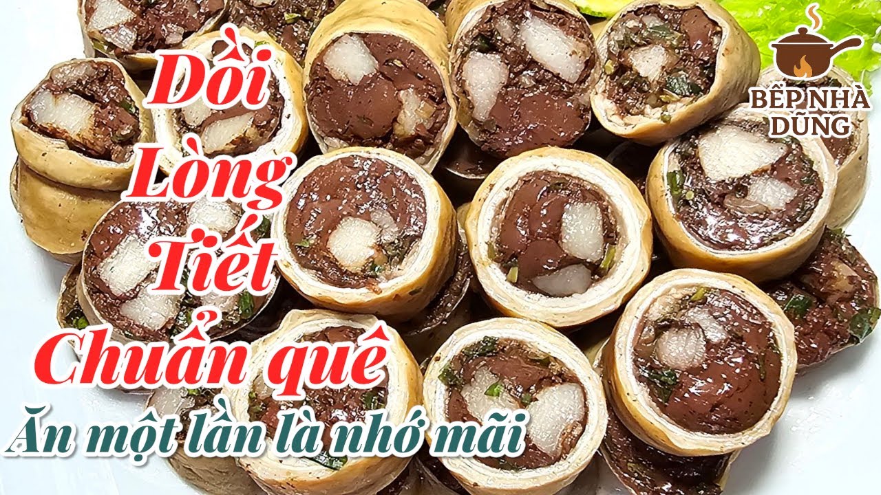 Bí quyết luộc dồi tiết không bị nổ - đơn giản mà ngon ! Bếp Nhà Dũng