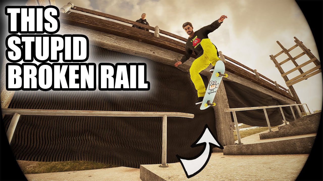 Skating on this STUPID BROKEN RAIL at the Waterpark DLC