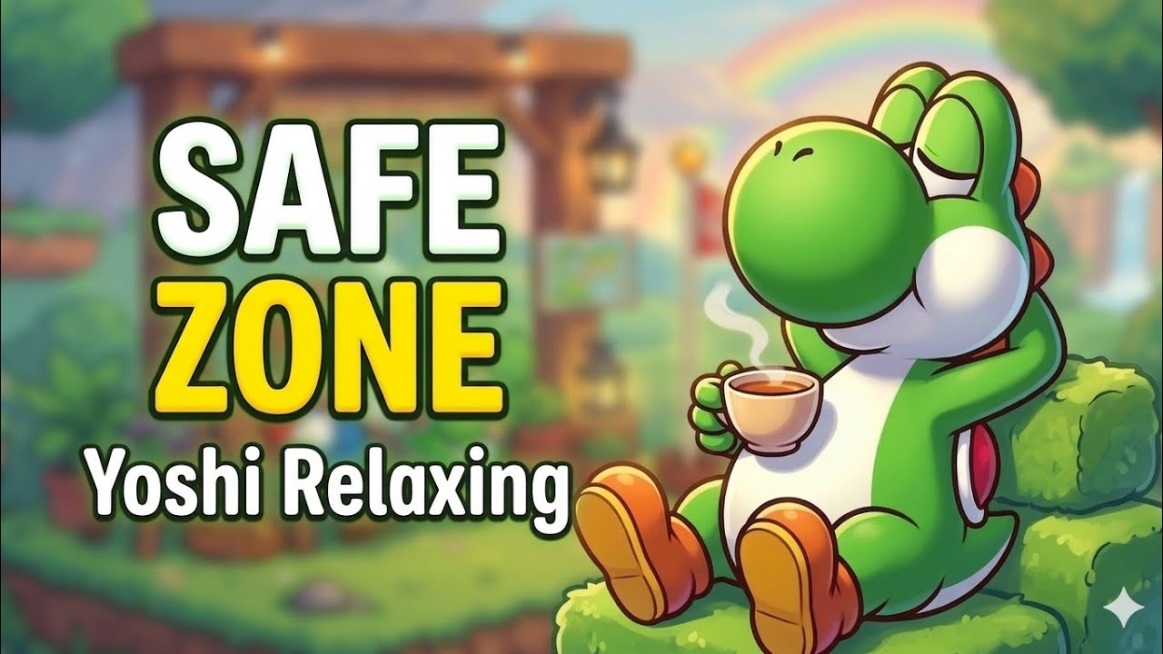 Super Mario Relaxing Music 🍃 - Safe Zone (Chill Cartoon Vibes)