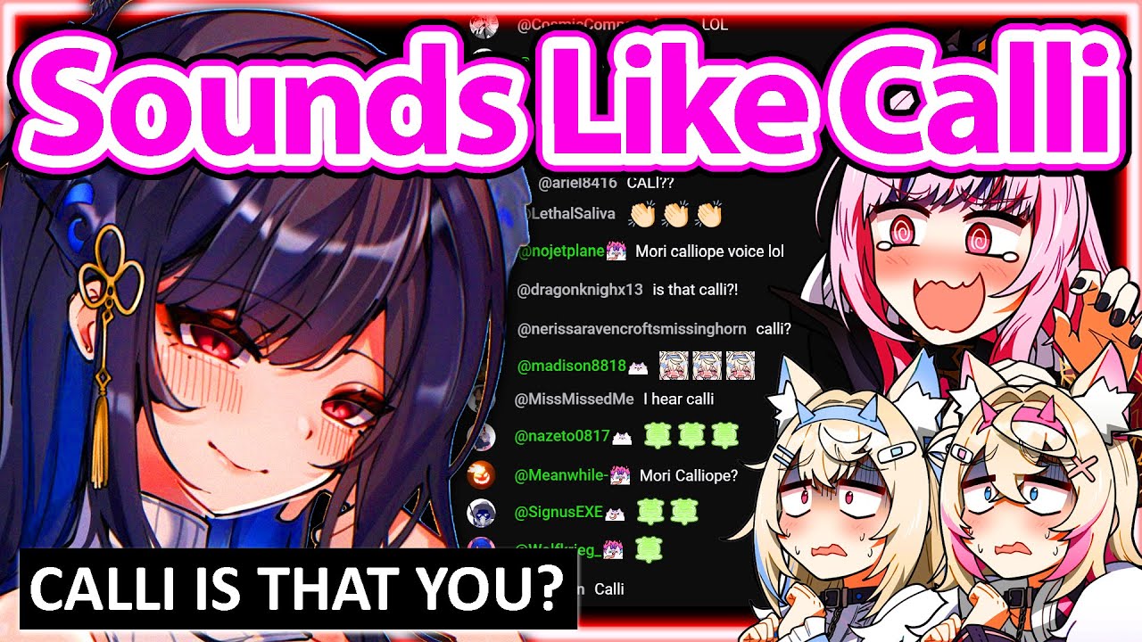 Chat Notices Nerissa Sounds Like Calli when doing This Impression 【Hololive】