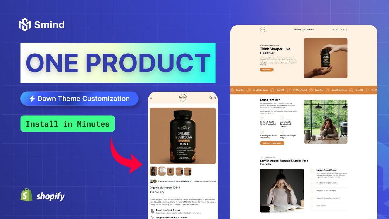 How To Build Shopify One Product Store with Dawn Theme (2025)