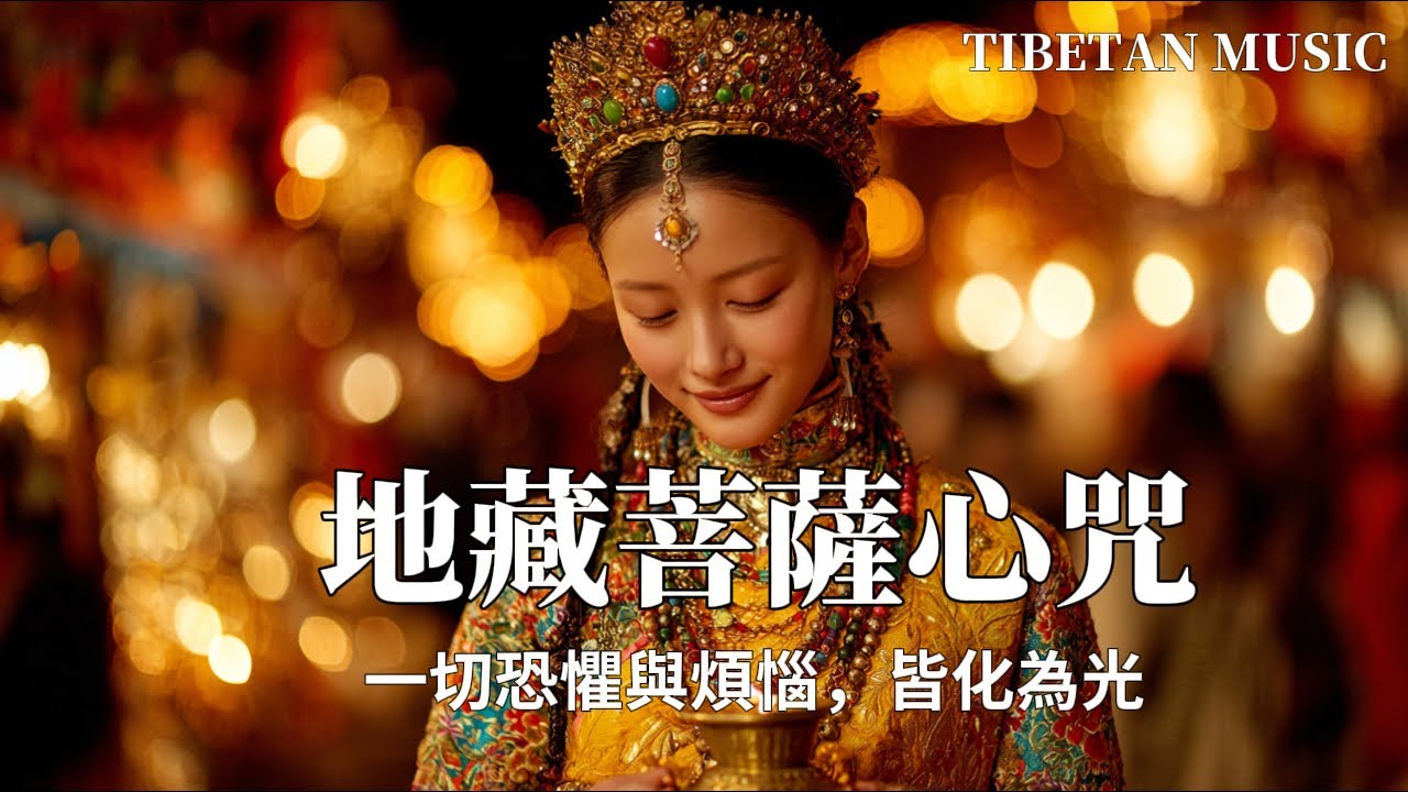 西藏梵音療愈｜地藏菩薩心咒｜一切恐懼與煩惱，皆化為光，淨化空間磁場✨與大地共振的療癒能量 