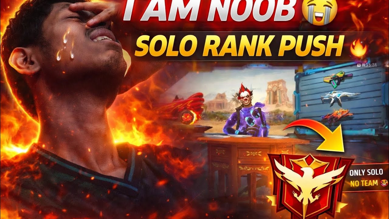 I AM NOOB 😭 SOLO RANK PUSH 🔥 | FREE FIRE MAX #freefire #freefiregameplay 
