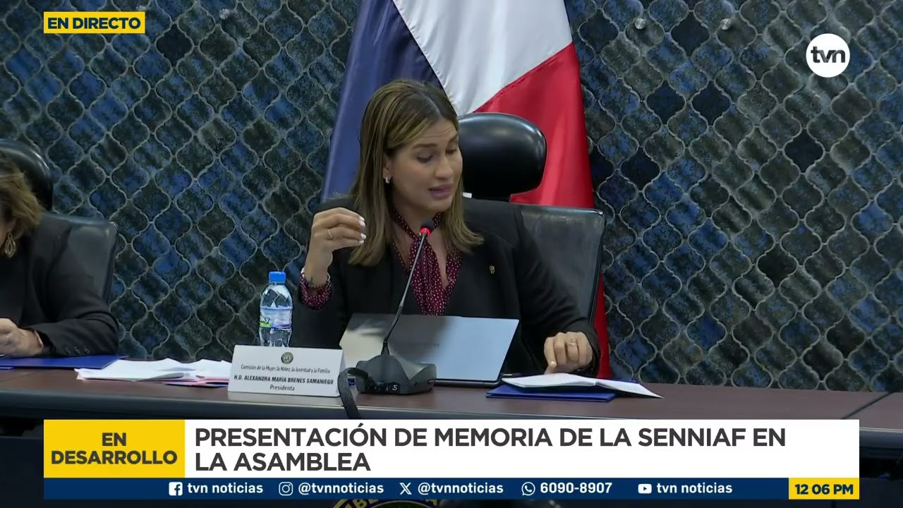 Senniaf presenta sus memorias ante la Comisión de la Mujer y la Niñez de la Asamblea