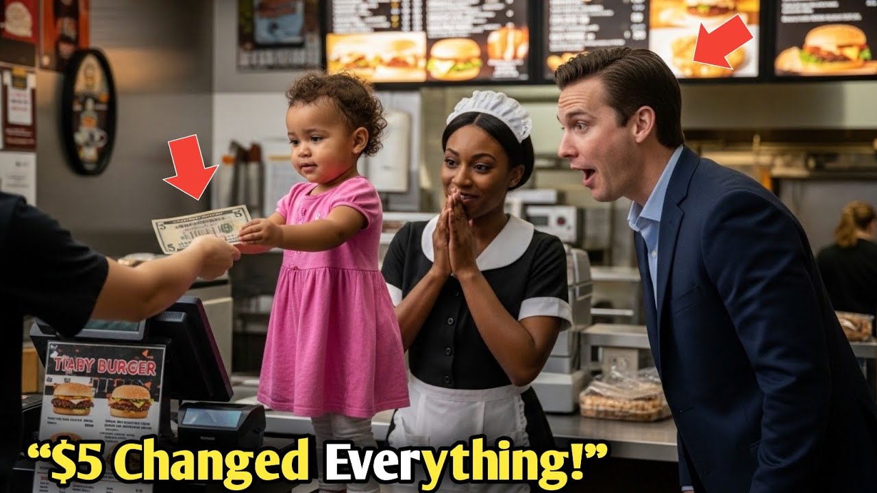 The Maid’s Toddler Paid $5 for the Billionaire’s Burger — But Her One Small Favor Left Him Totally!