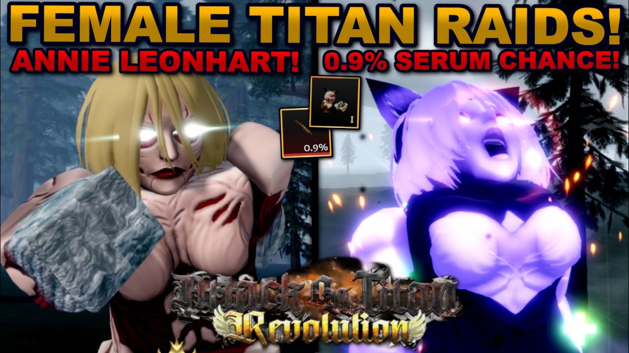 Получение женской сыворотки титана (шанс 0,9%) в игре Roblox: Attack on Titan Revolution. Вот что...