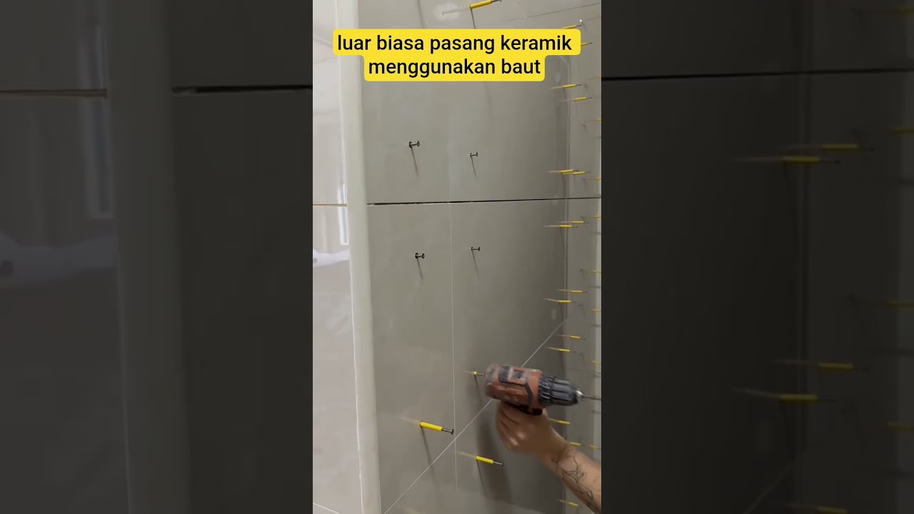 luar biasa pasang keramik menggunakan baut