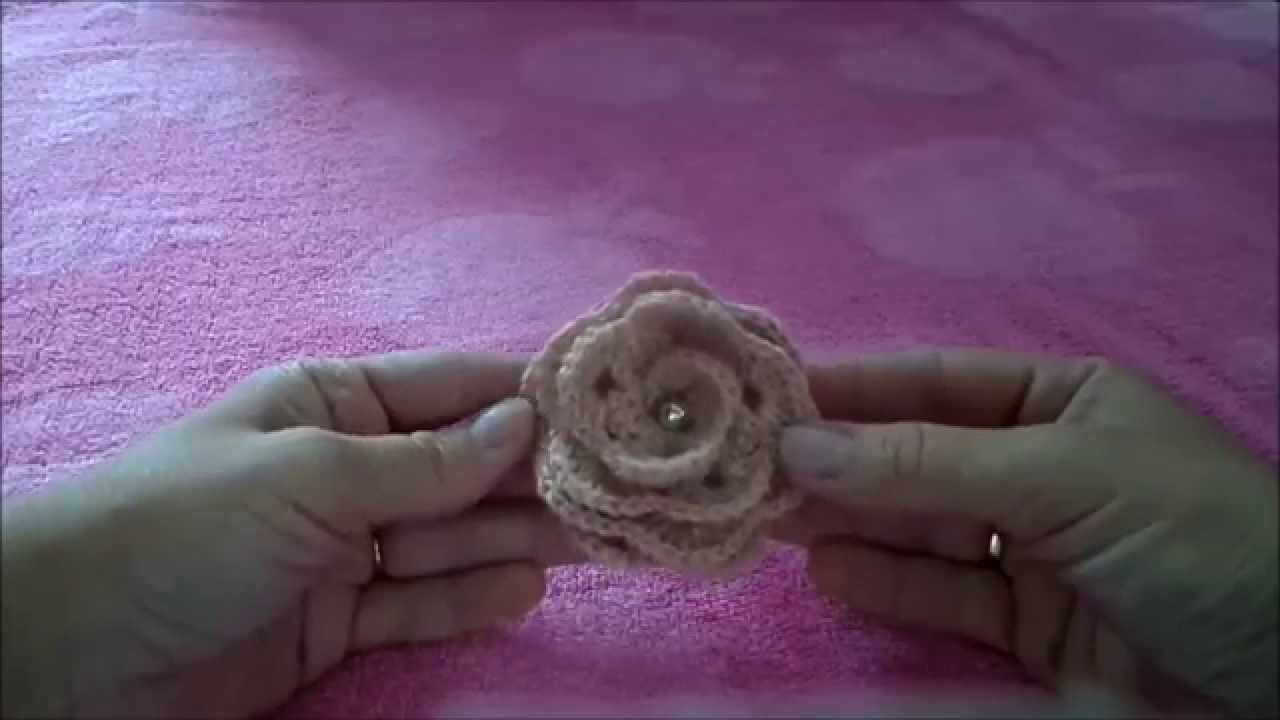 Объёмная роза крючком. Volume rose crochet.