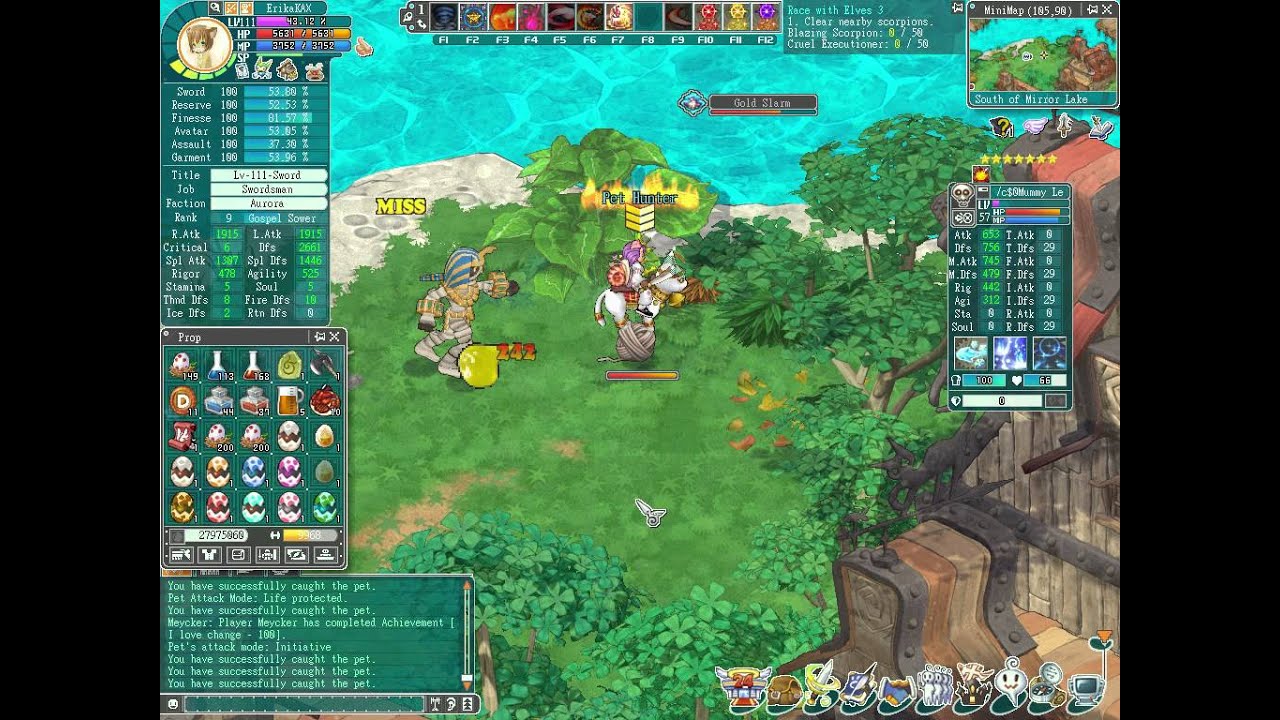 Angels Online(HD) - Catching Boss Pet - Gold Slarm (2)