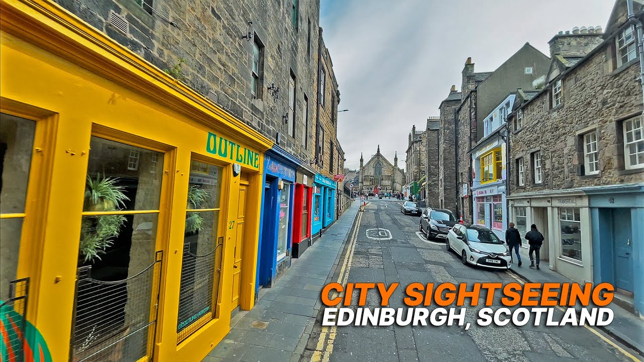 City sightseeing bus tour through the heart of Edinburgh, Scotland 🚌 (April 2022)