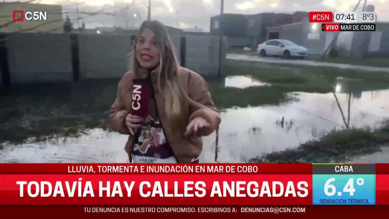 INUNDACIÓN en MAR de COBO: CAYERON MÁS de 120 MILÍMETROS
