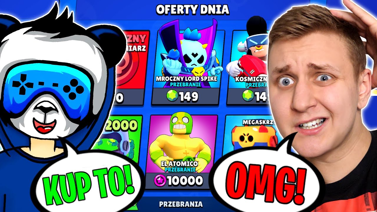 🔥 PANDA kazał mi KUPIĆ TO w BRAWL STARS! - WYBIERAŁ W CIEMNO! *NOWY SKIN, MEGA BOXY czy ZADYMIARZ?*