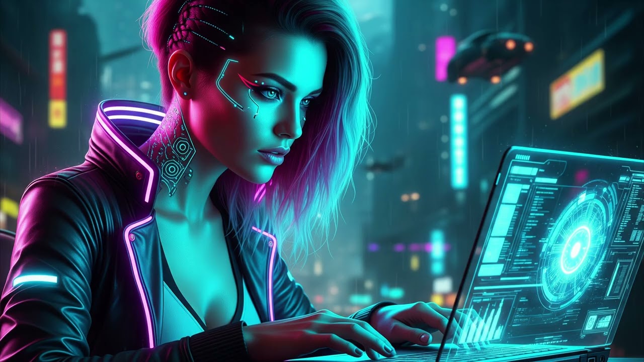 Unbeatable Cyberpunk Work Music for Deep Focus and Efficiency. Data Analysis. System Override