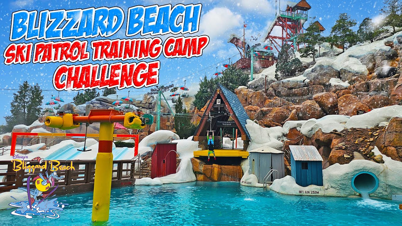 Ski Patrol Training Camp Challenge at Disney's Blizzard Beach (Feb 2024) [4K]