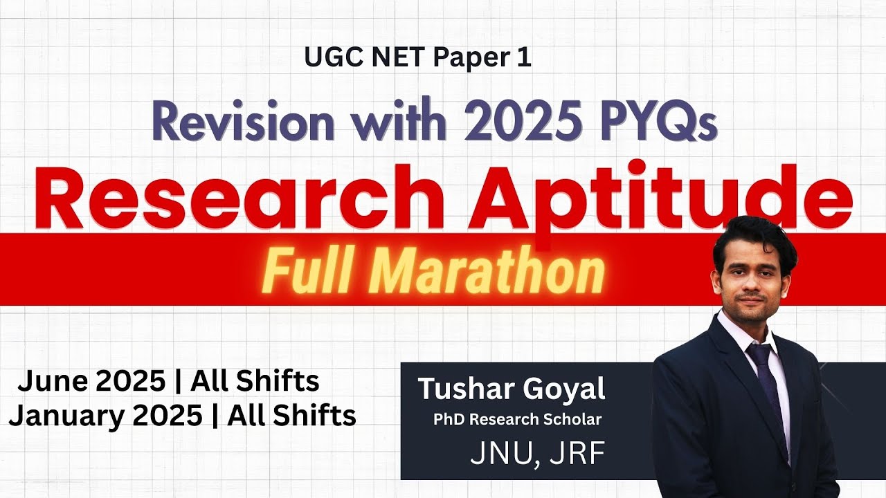 2025 PYQS Research Aptitude Marathon| UGC NET Paper 1