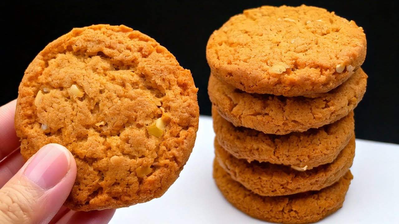 Kein Zucker! Gesunde Kekse ohne Mehl, Zucker und Gluten! Nur Haferflocken und Birne