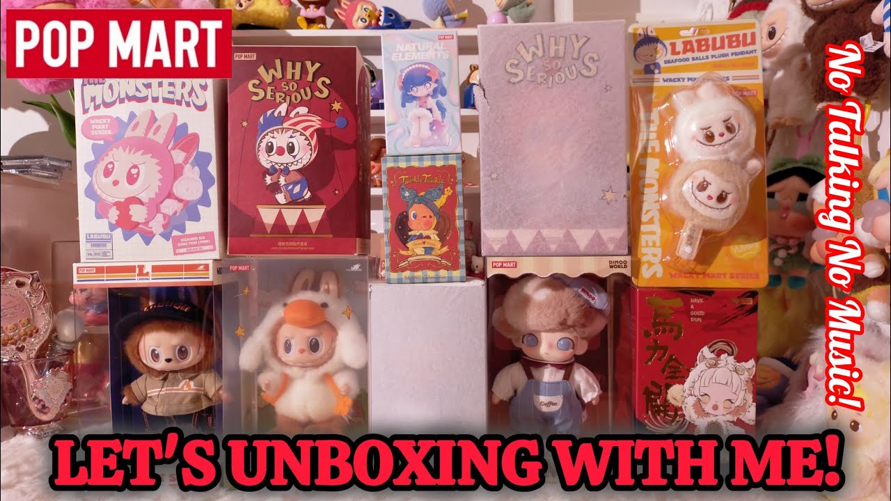 ASMR 20 Minutes of POPMART Blind Box Unboxing ˚ʚ♡ɞ˚ LABUBU, DIMOO, AZURA, TWINKLE & SKULLPANDA?! ✨ 