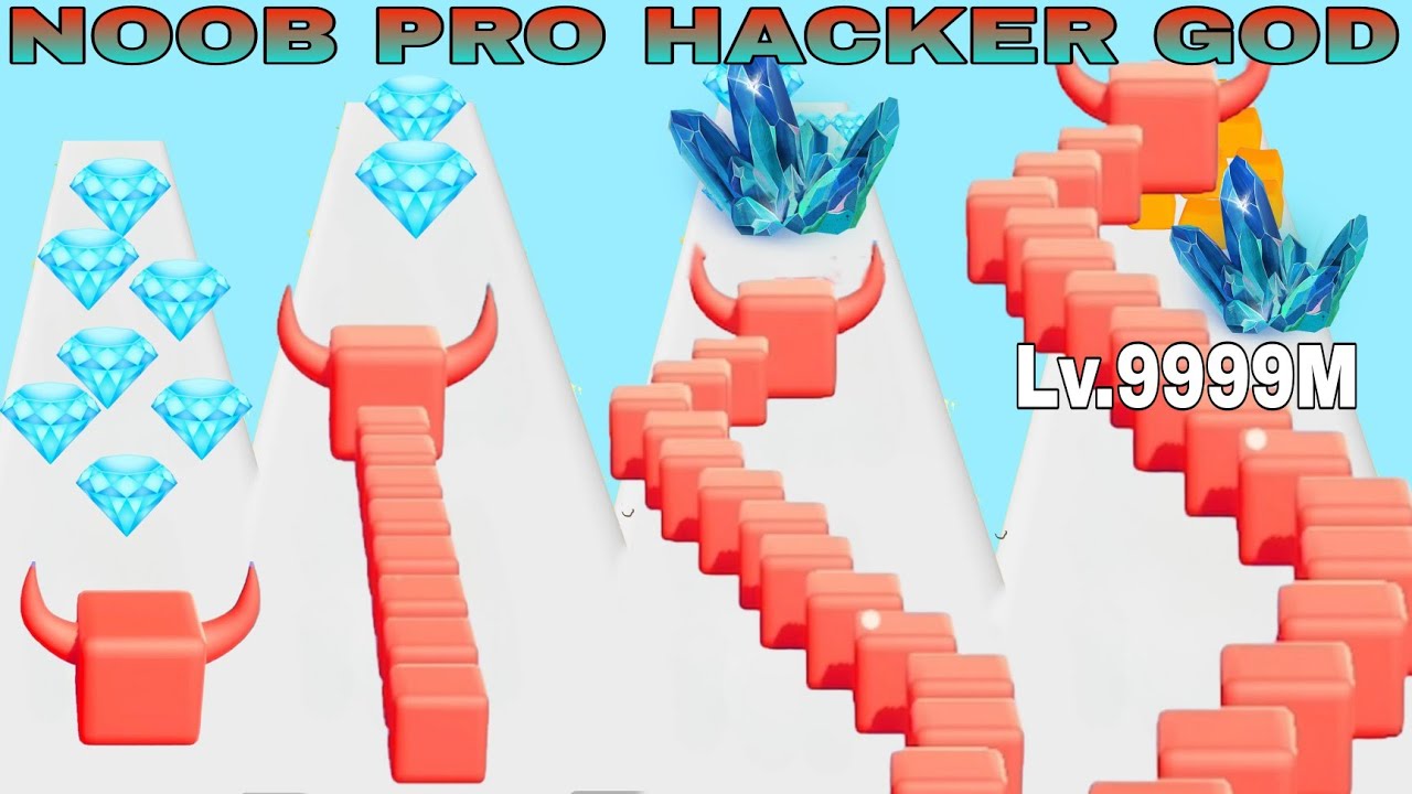 NOOB vs PRO vs HACKER vs GOD in Jelly Level Up!  (Lv1-99)@playgame24dia56