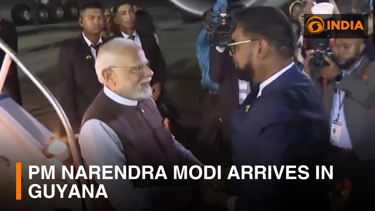 PM Modi arrives in Guyana | DD India