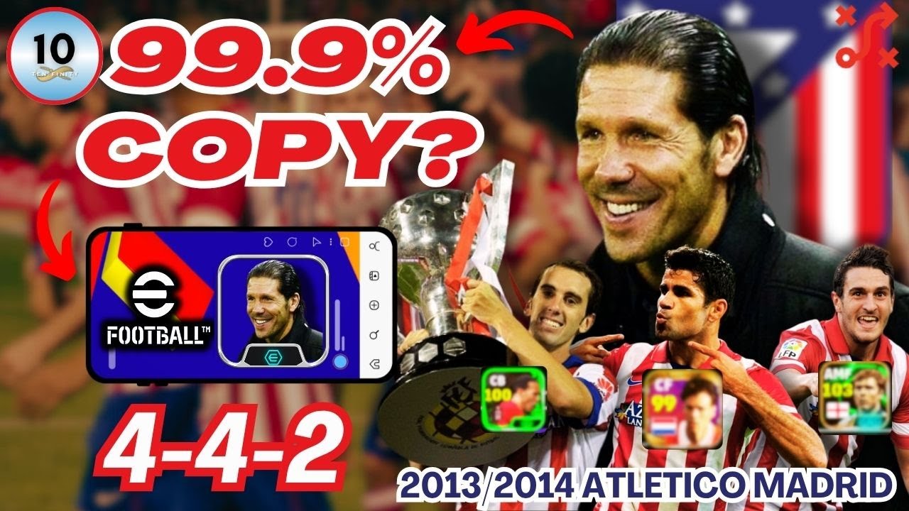 (DEFEND LIKE CHOLO)I Cloned SIMEONE'S 13/14 ATLETICO MADRID Tactics in eFootball