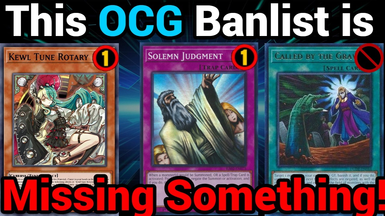 An Actually Good OCG Banlist!? Impossible! (Except you can still ftk with toon!)