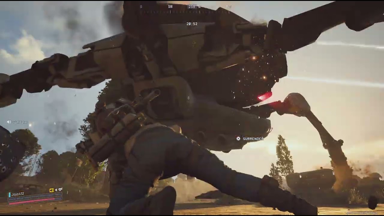 Fighting a harvester Arc Raiders.