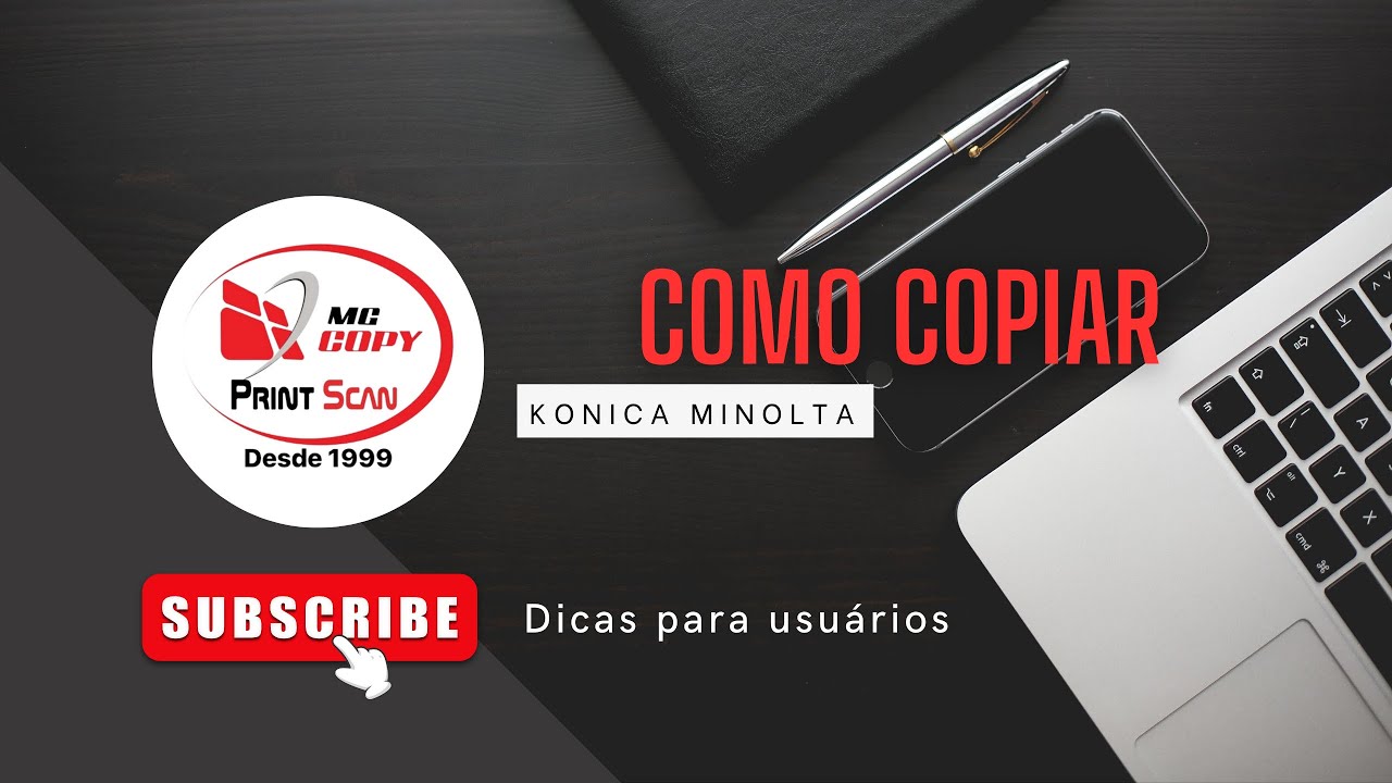 Orientações de uso na impressora Konica Minolta. Guidelines for use on the Konica Minolta printer.