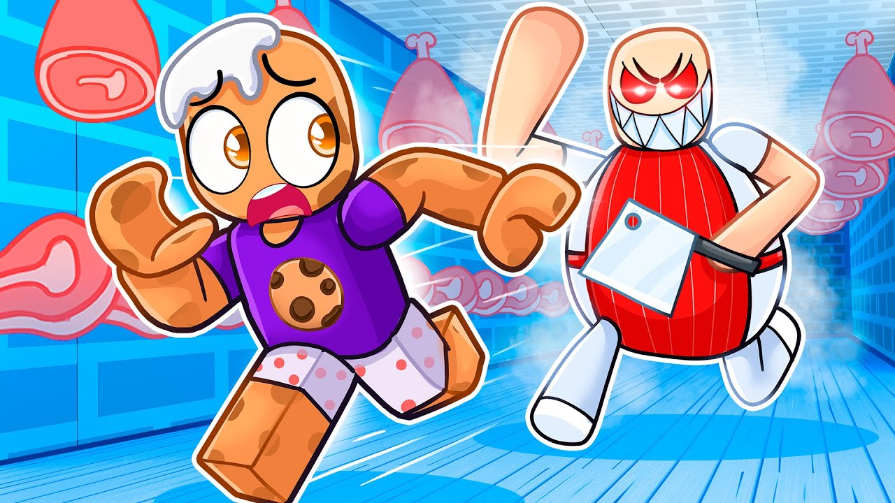 Running to SURVIVE The EVIL BUTCHER SHOP in Roblox