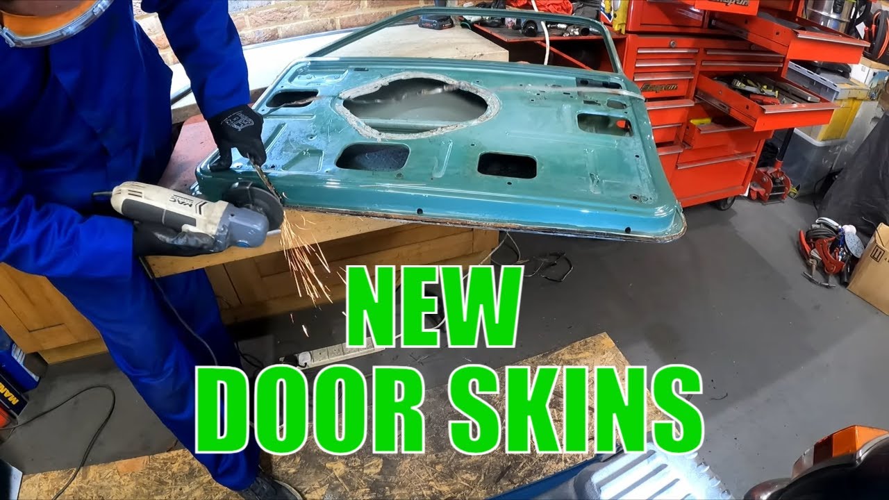Door Skin Replacement - Classic Mini Workshop - Racing Green Pt.58