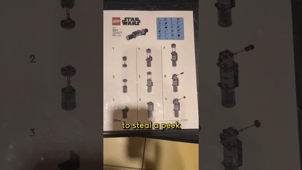 Как собрать бесплатный световой меч LEGO #LEGO #legos #AFOL #legobuild #legostarwars