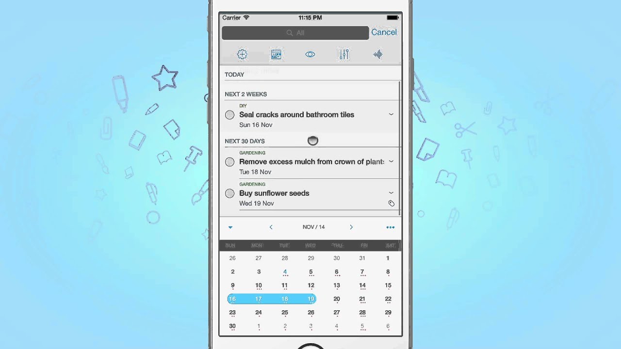 Learn to master the Calendar in 2Do for iOS