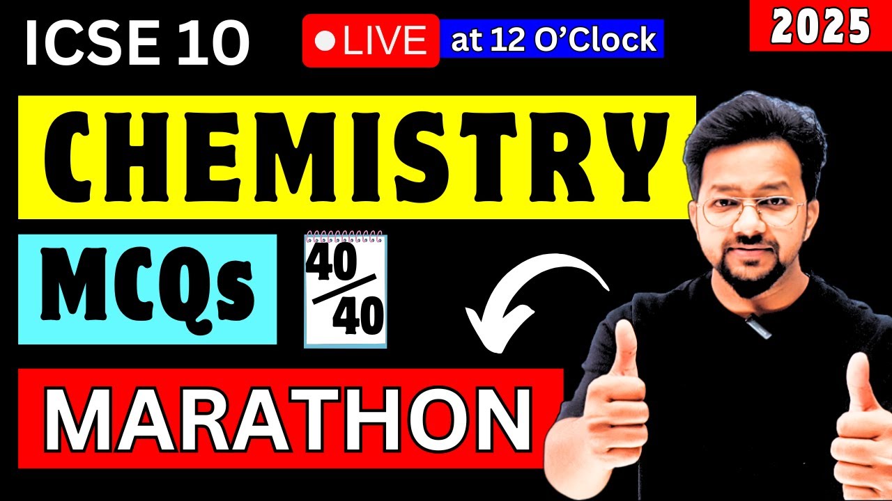 10 ICSE Chemistry MCQs Marathon Part-01 2025 | ICSE Class 10th Chemistry by Surya Sir