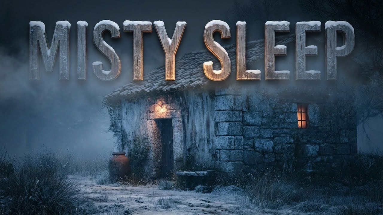 Deep Sleep Piano ❄️ Misty Hearth Glow (1 Hour)