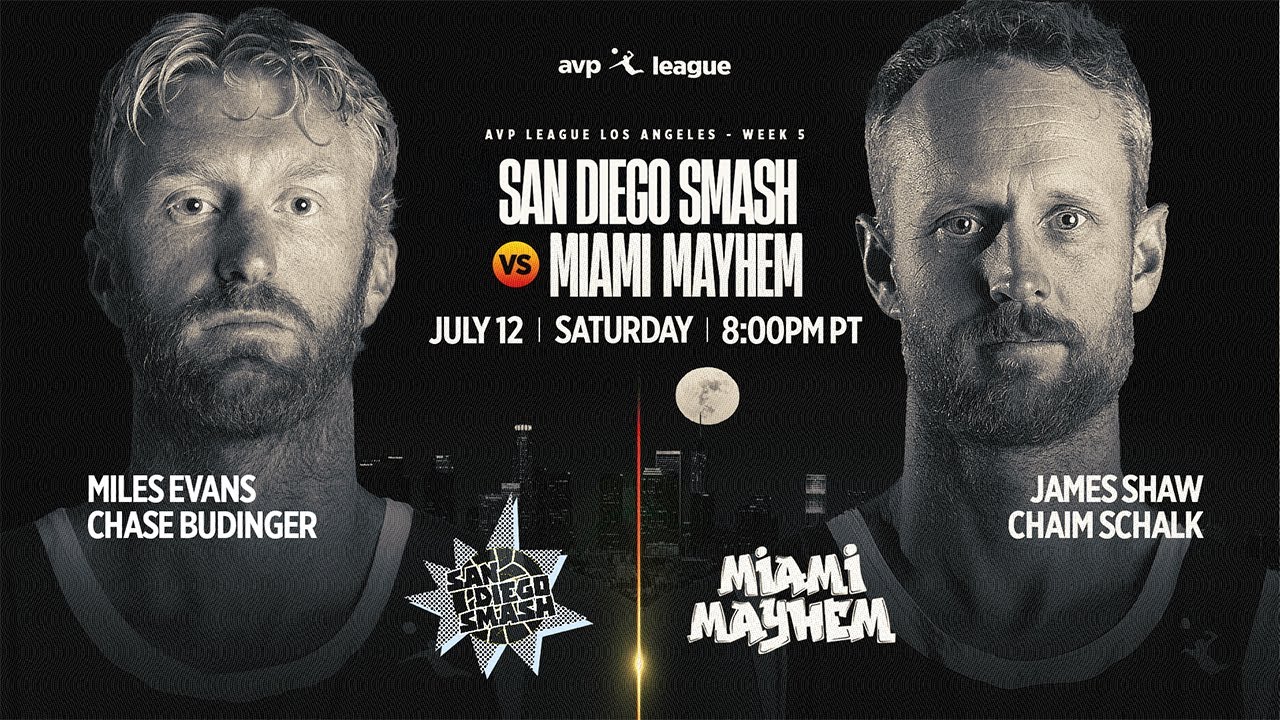 AVP LEAGUE WEEK 5 - LOS ANGELES, CA | Men – Miami Mayhem v San Diego Smash