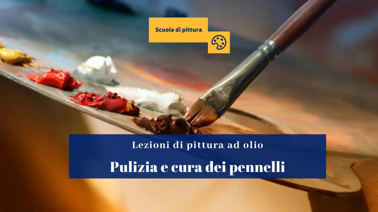 Lezioni di pittura ad olio - Come pulire i pennelli senza trementina - recuperare pennelli rovinati