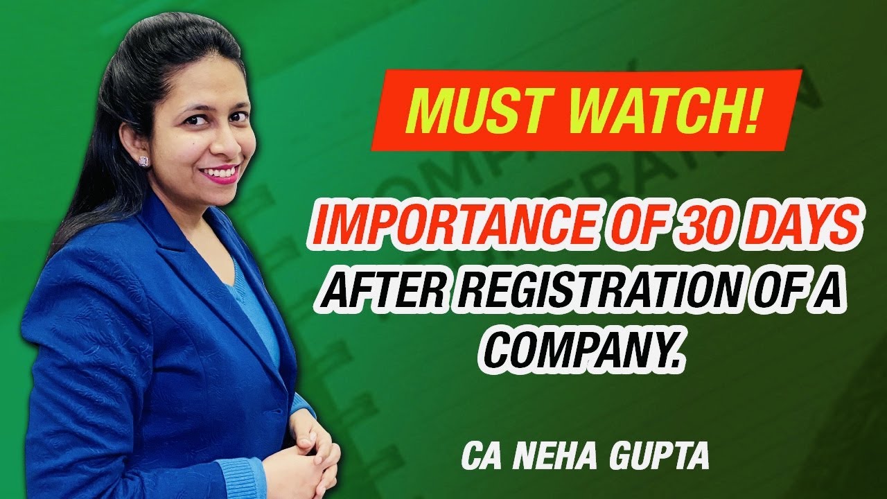 Post Incorporation compliance | Company registration | CA Neha Gupta