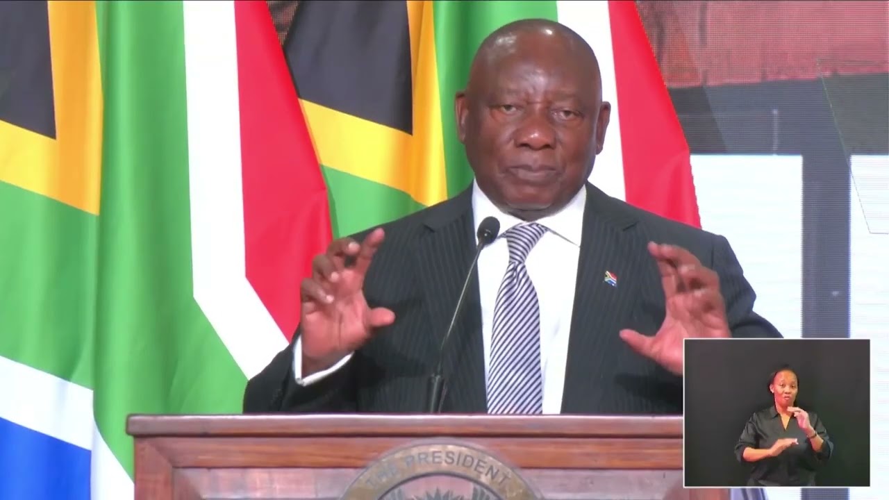 President Cyril Ramaphosa addresses the opening of the IBT Human Settlements 2026 Summit, Nasrec.