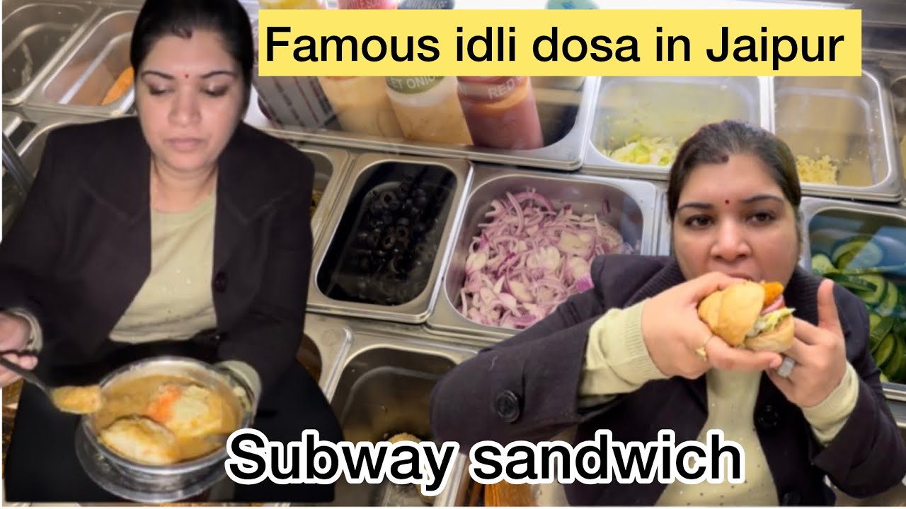 Jaipur Ki Famous Idli Dosa Place 😍 + My Favourite Sub Sandwich | Family Vlog winter carnival 
