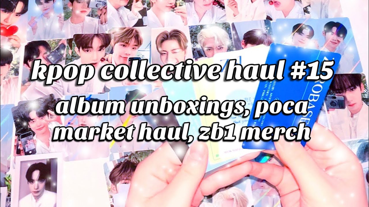 ♡ kpop collective haul #15 | album unboxings, poca market haul & zb1 merch! ♡