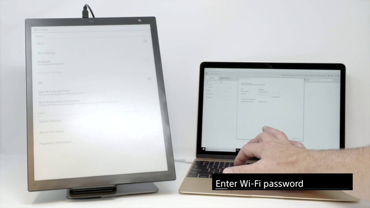 Sony Digital Paper &ndash; Mobile App Connection using Wi-Fi
