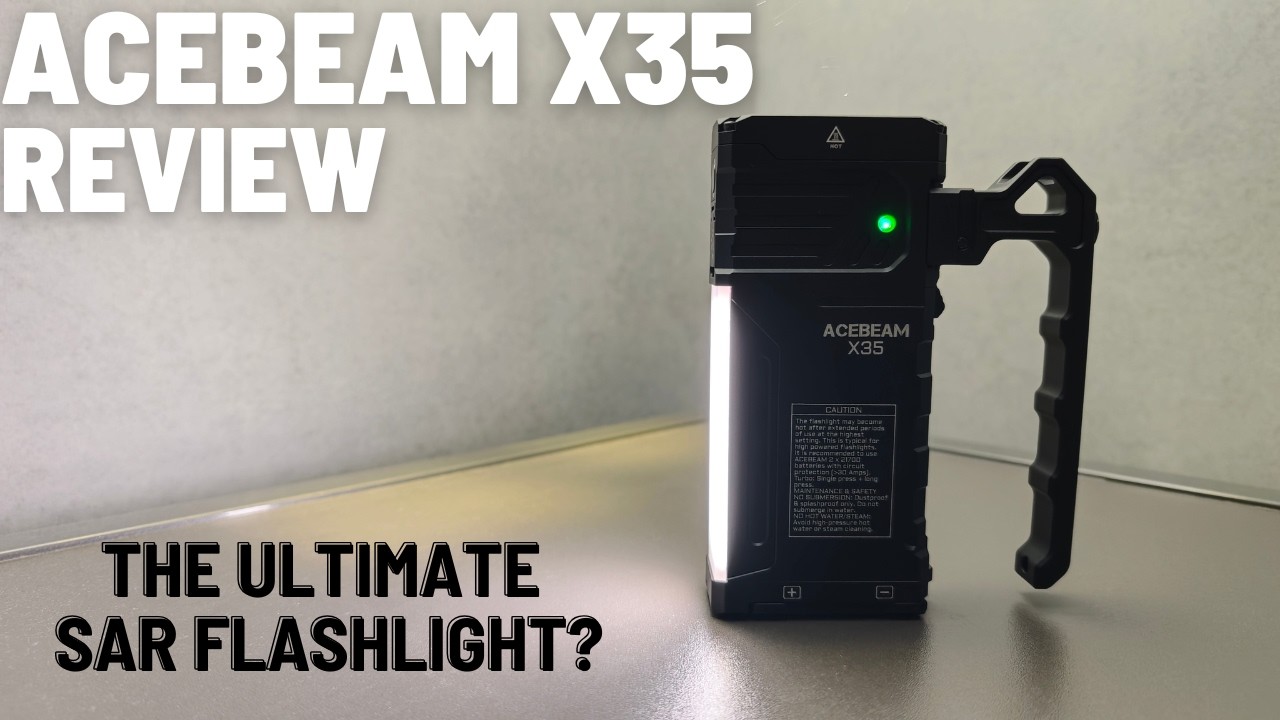 Обзор Acebeam X35 | Идеальный фонарь для поисково-спасательных работ? (18 000 лм | Hi-CRI белый с...