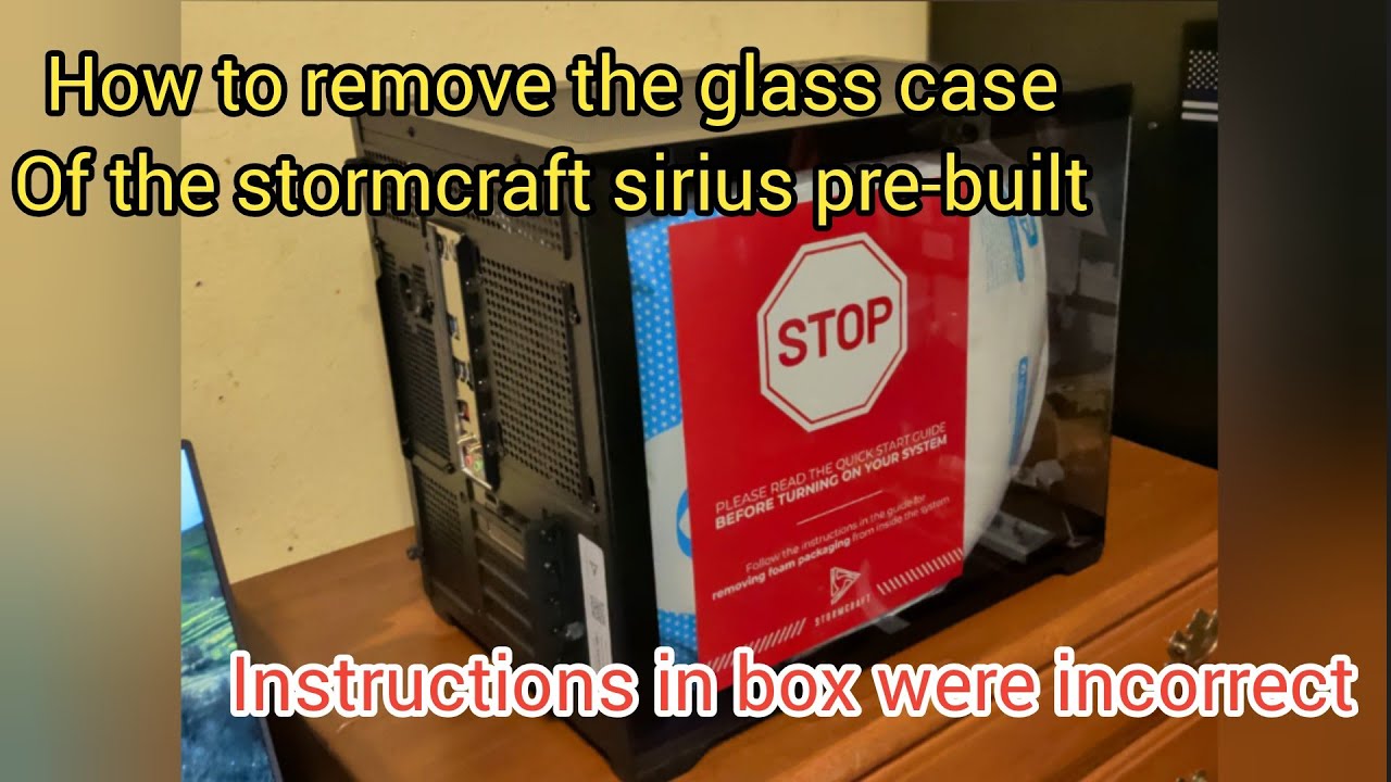 Как снять стеклянную панель корпуса на готовом ПК Stormcraft Sirius