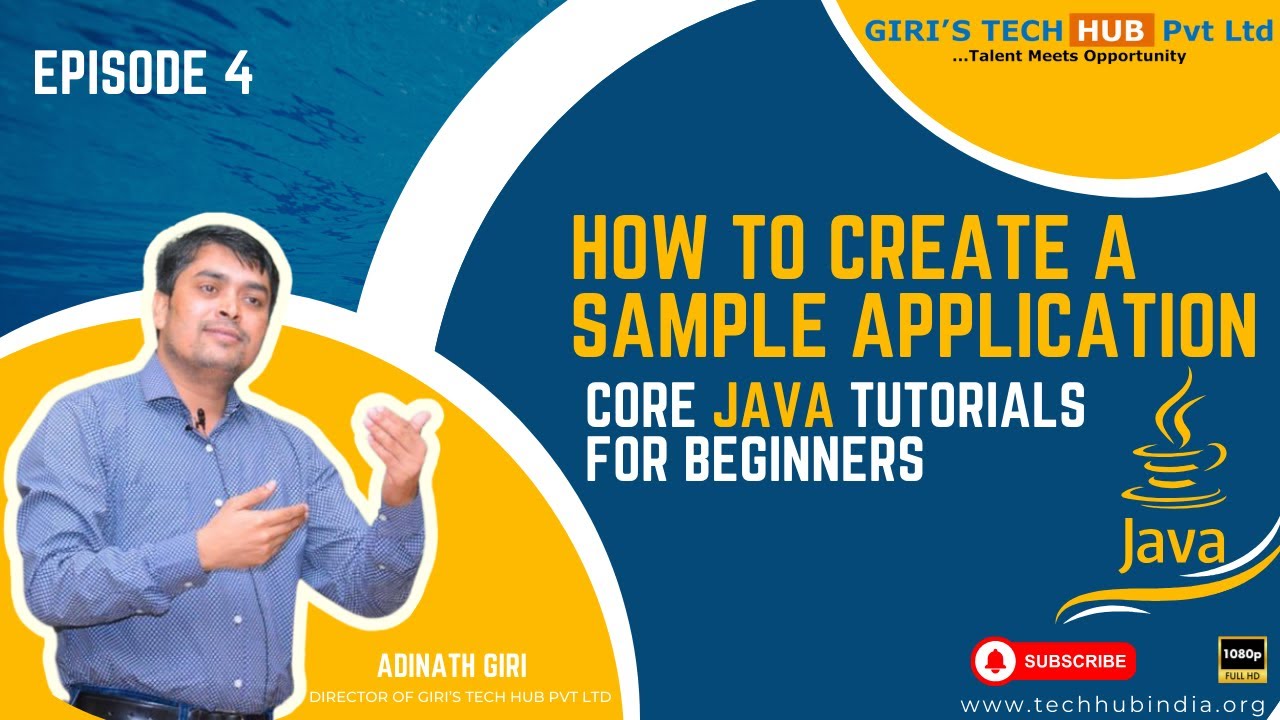 How to create sample application | core java for beginners | live class lecture by Adinath Giri sir